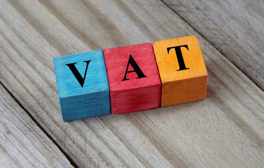 colourful blocks spelling out VAT